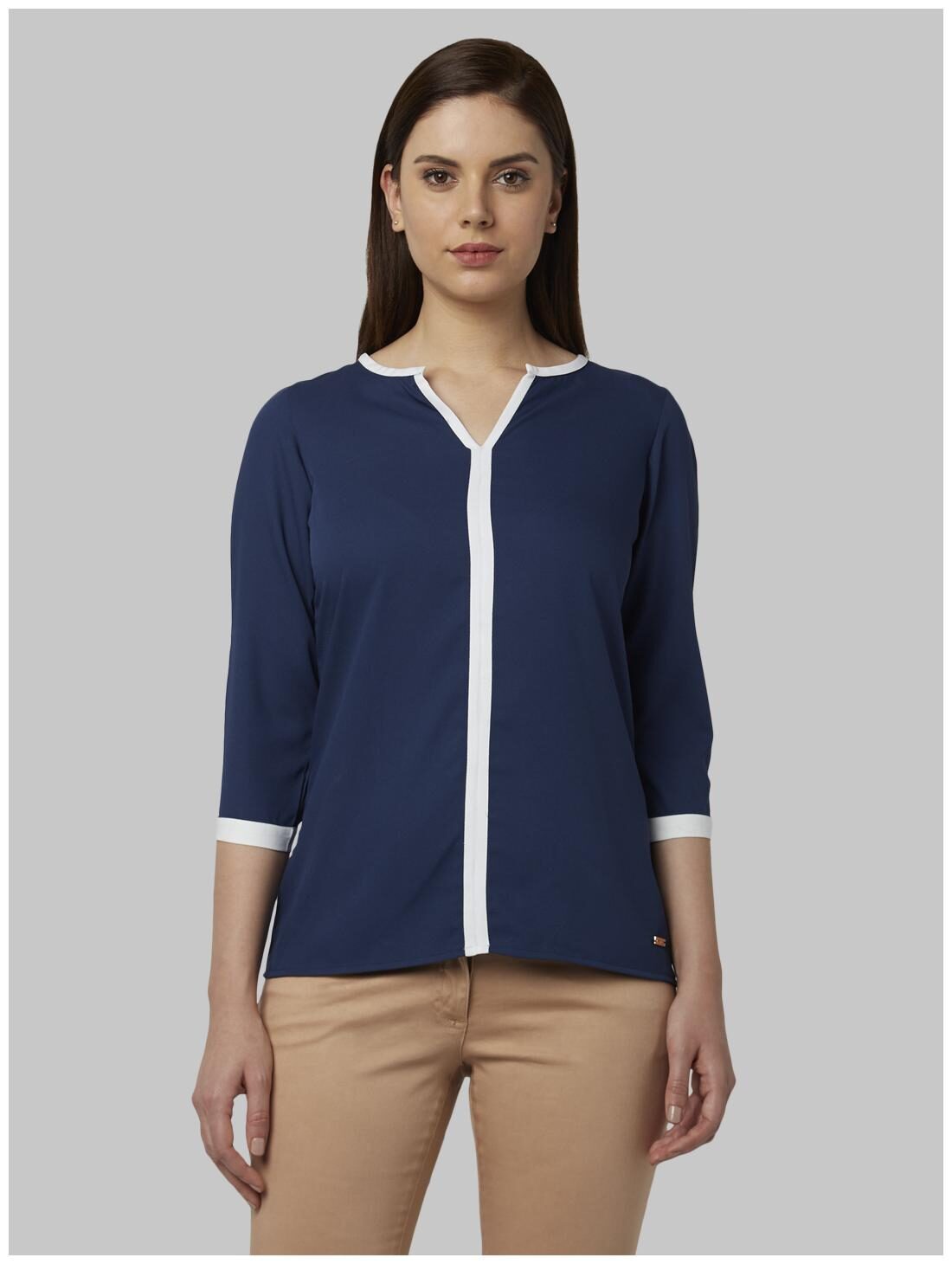 

Park Avenue Women Solid Regular tunic - Blue