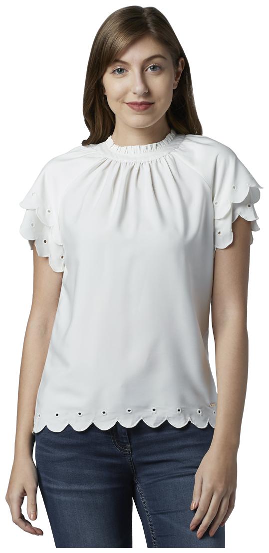 

Park Avenue Women Solid Regular top - White
