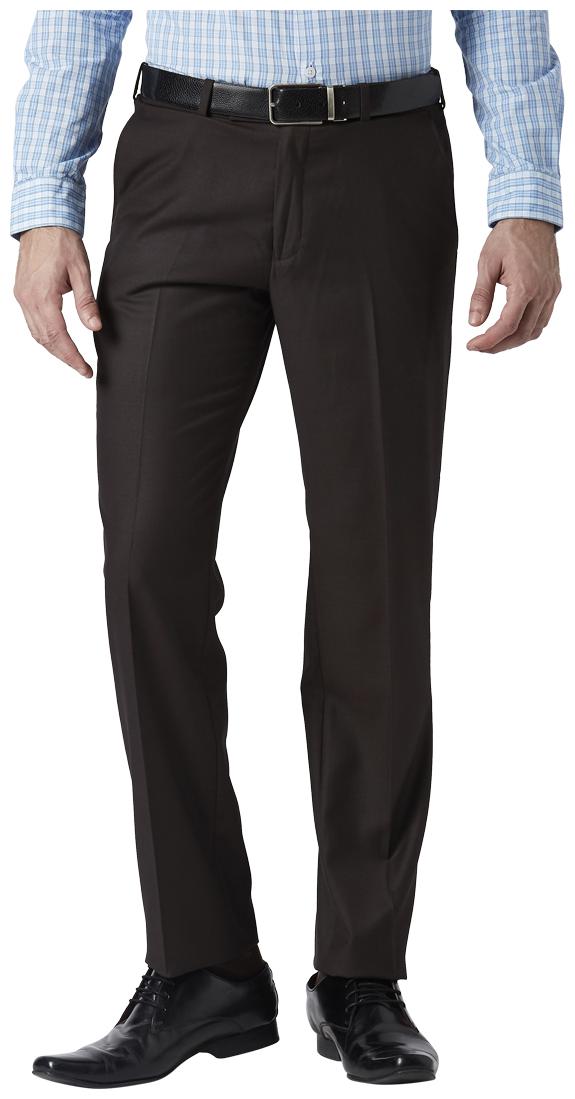 

Park Avenue Men Solid Regular Fit Formal Trouser - Brown