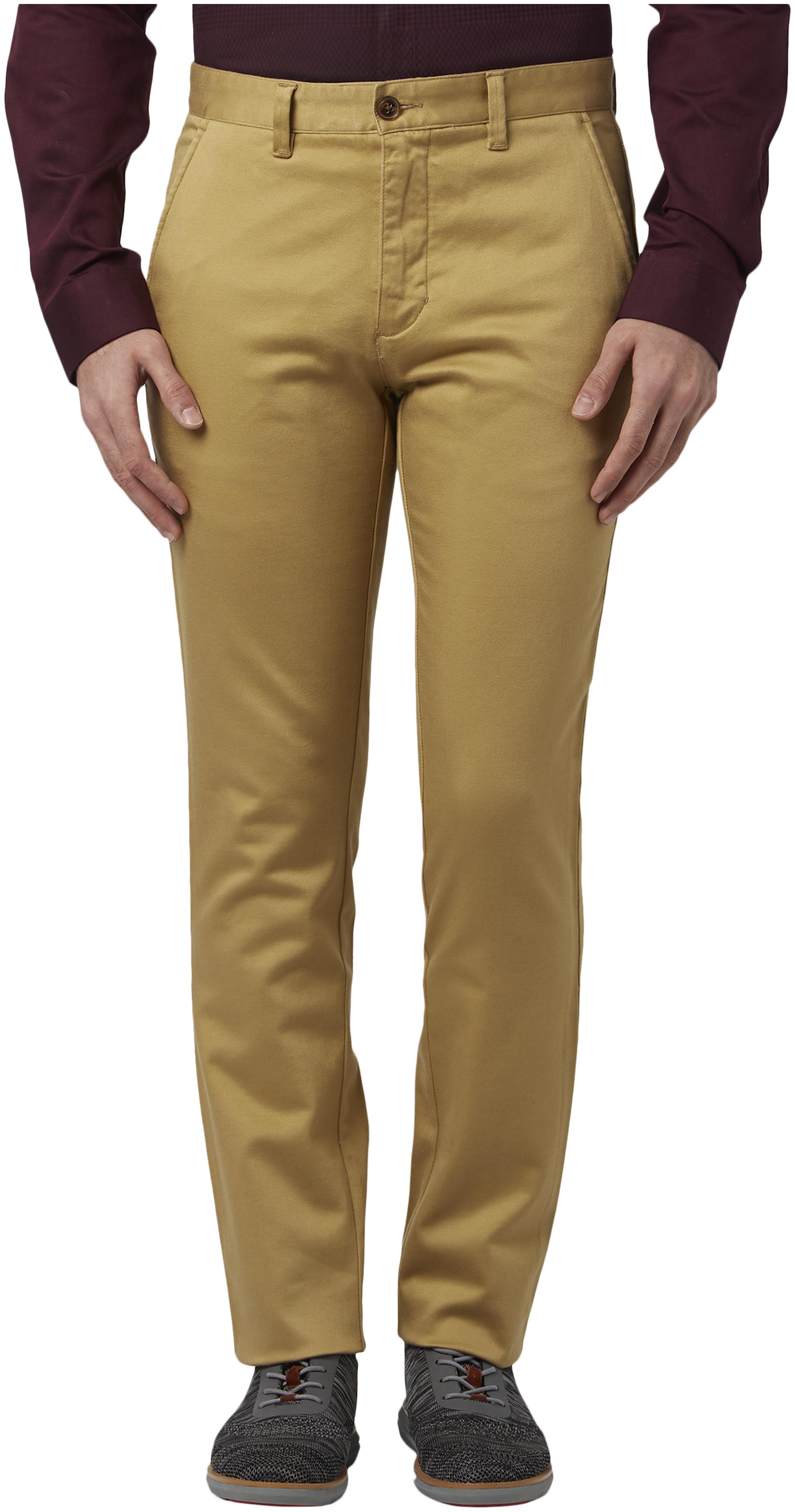 

Park Avenue Men Brown Solid Regular fit Regular trousers