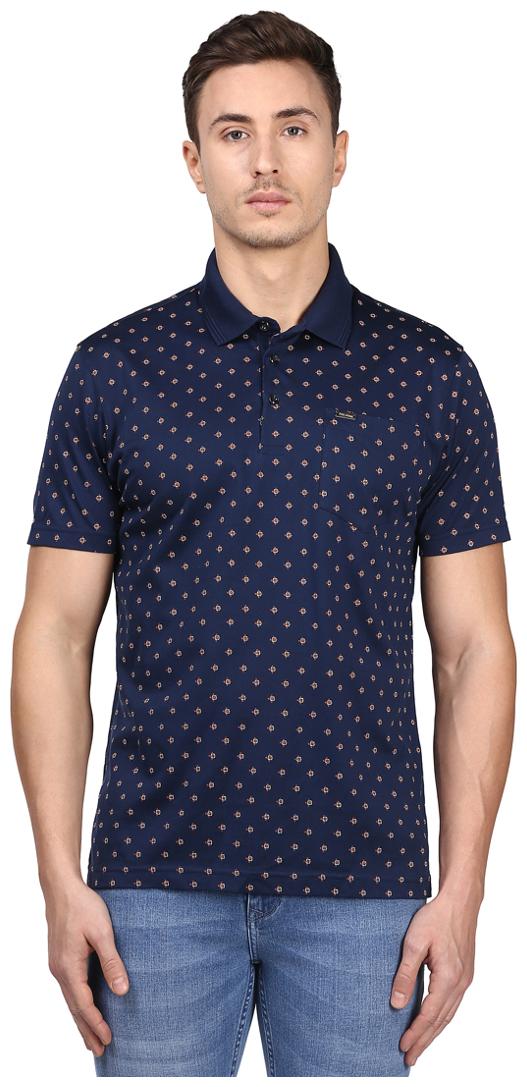 

Park Avenue Men Blue Regular fit Cotton Polo collar T-Shirt - Pack Of 1