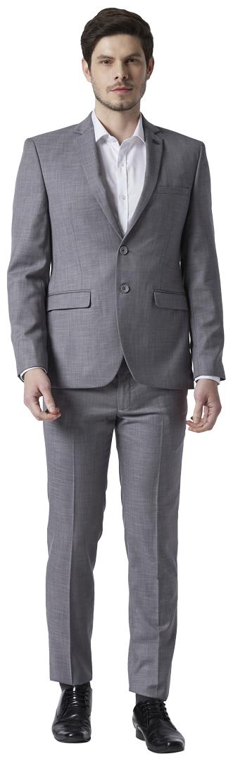 

Park Avenue Men Blended Single Breasted Suit Grey