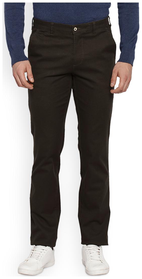 

Park Avenue Men Black Solid Tapered fit Regular trousers