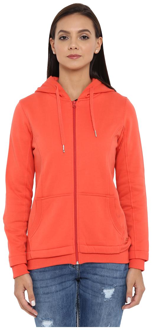

Park Avenue Women Solid Regular Jacket - Orange