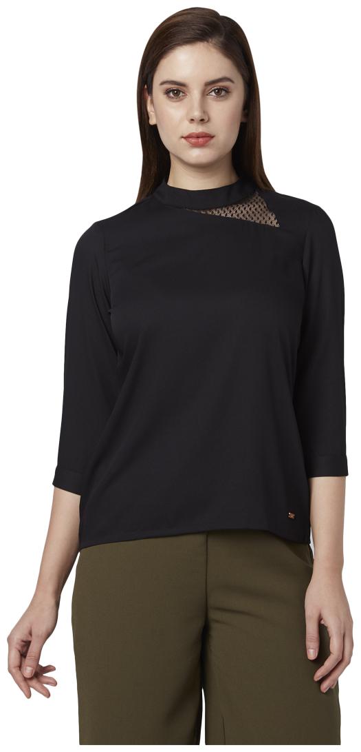 

Park Avenue Women Solid Regular top - Black