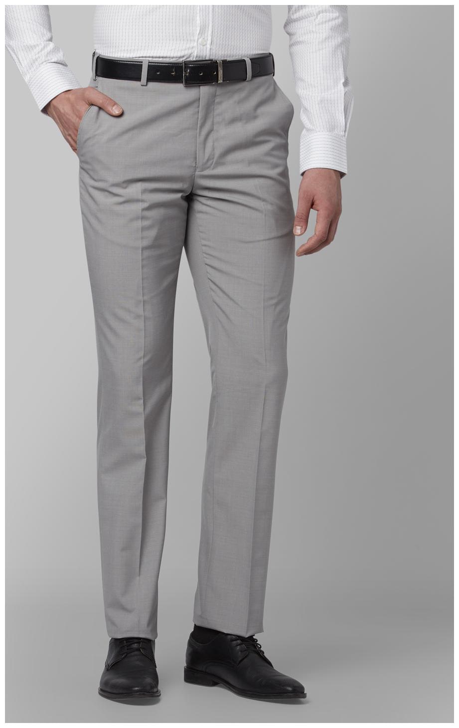 

Park Avenue Men Solid Regular Fit Formal Trouser - Grey