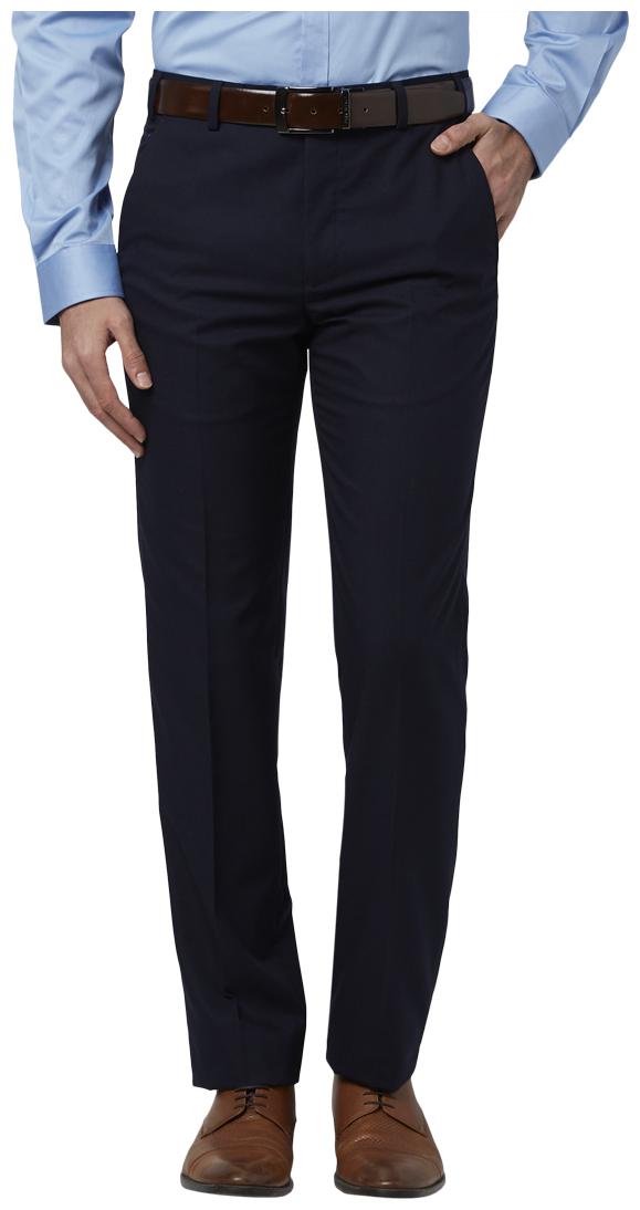 

Park Avenue Men Solid Slim Fit Formal Trouser - Blue