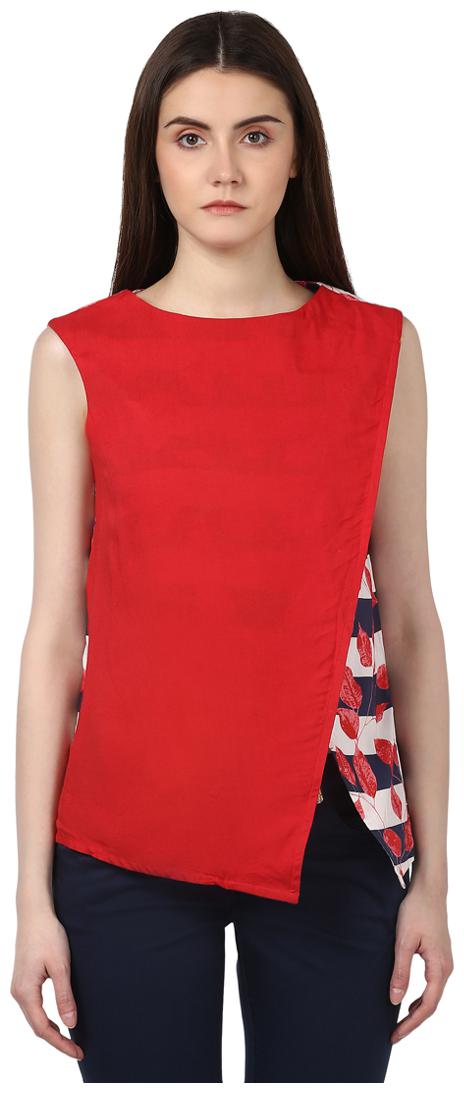

Park Avenue Women Geometric A-line top - Red