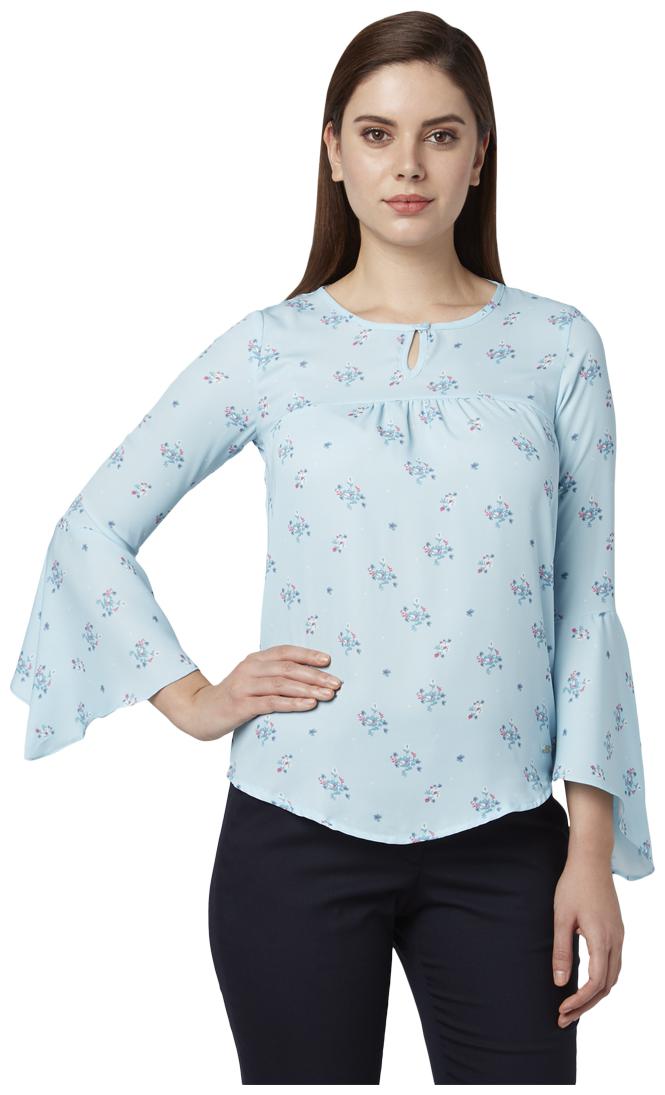 

Park Avenue Women Printed Regular top - Blue