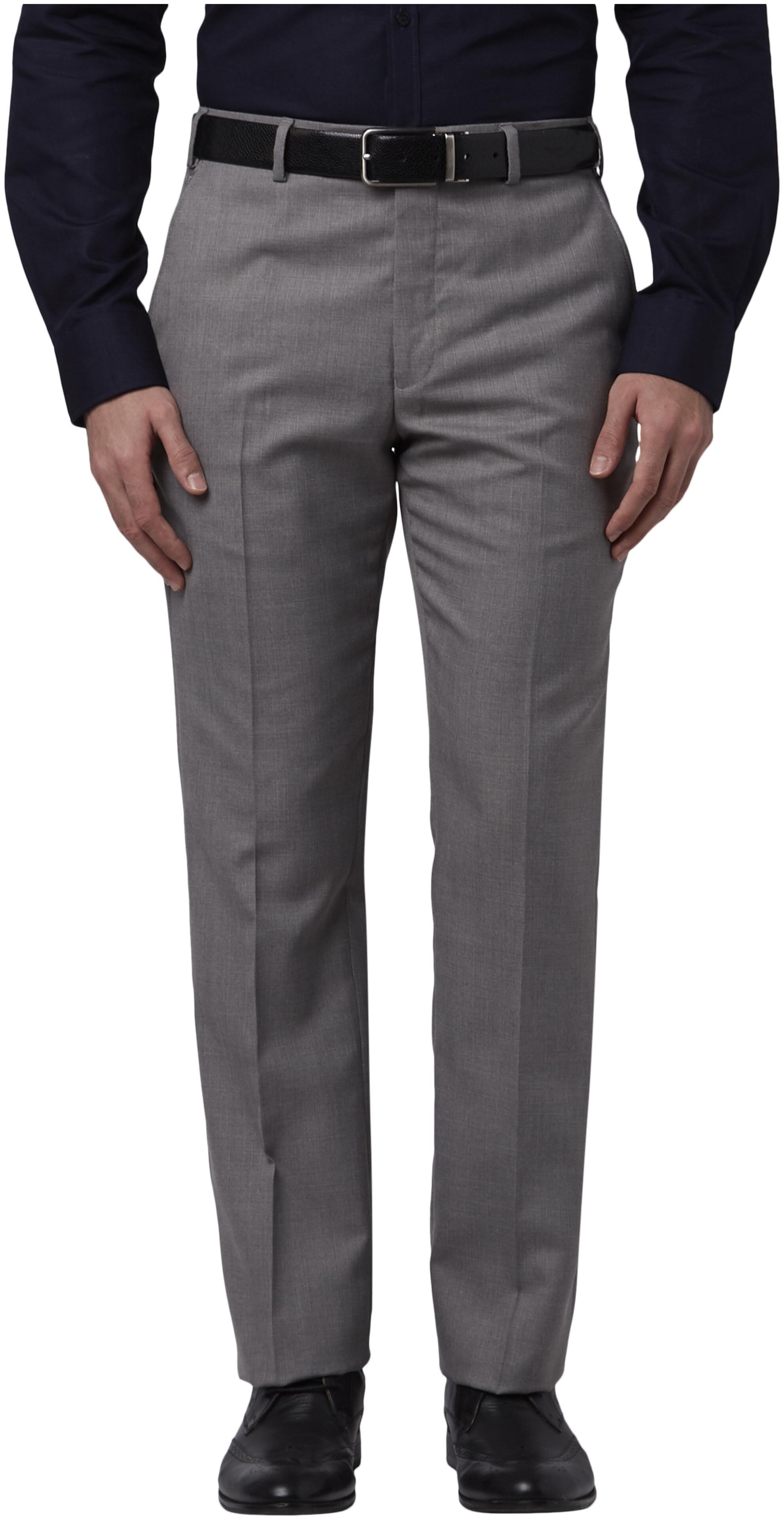 

Park Avenue Men Solid Slim Fit Formal Trouser - Grey