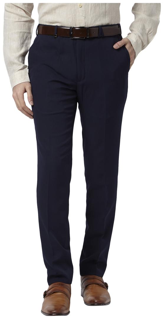 

Park Avenue Men Solid Regular Fit Formal Trouser - Blue