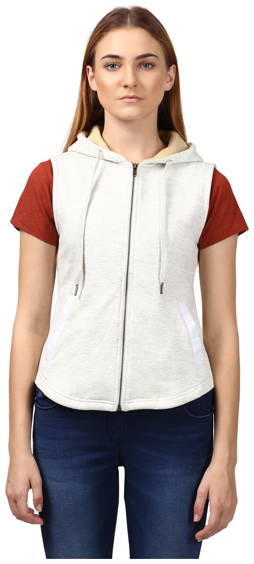 

Park Avenue Women Solid Hoodie - White