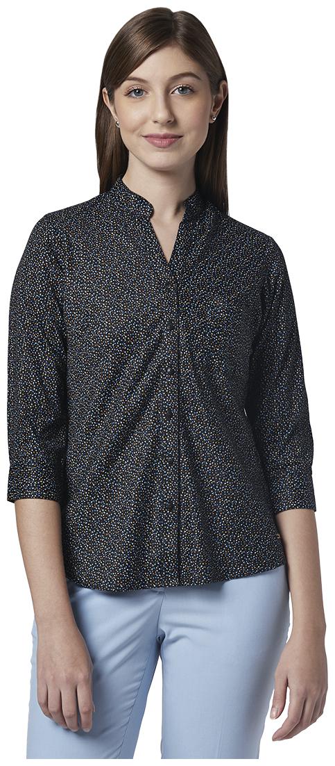 

Park Avenue Women Black Printed Regular Fit Shirt