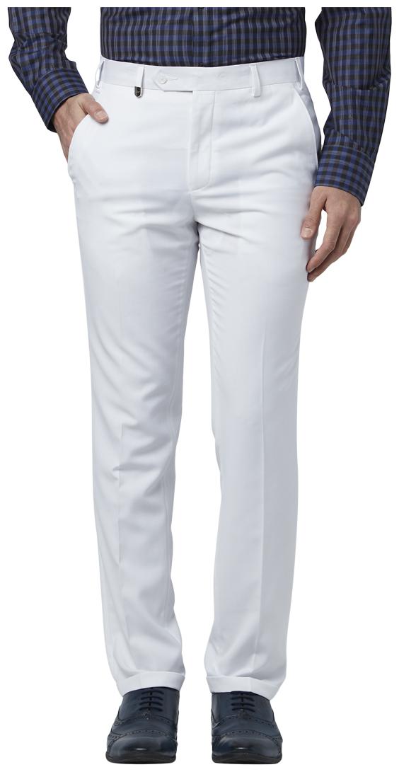 

Park Avenue Men Solid Regular Fit Formal Trouser - White