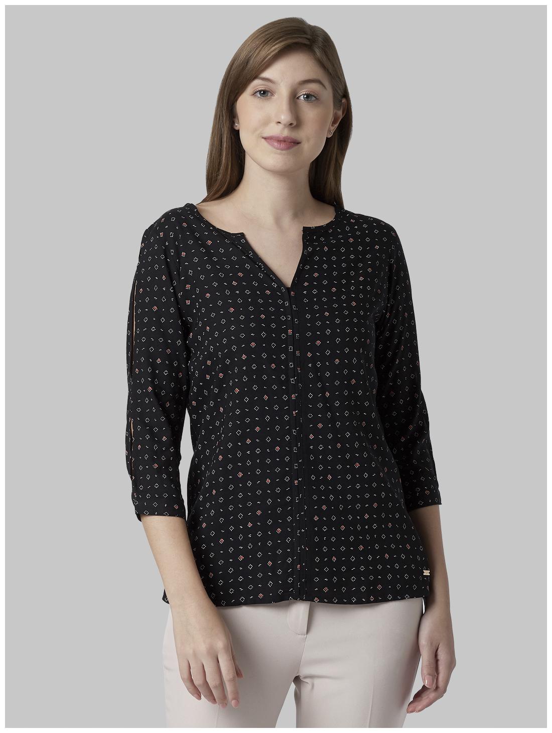 

Park Avenue Women Printed Regular top - Black