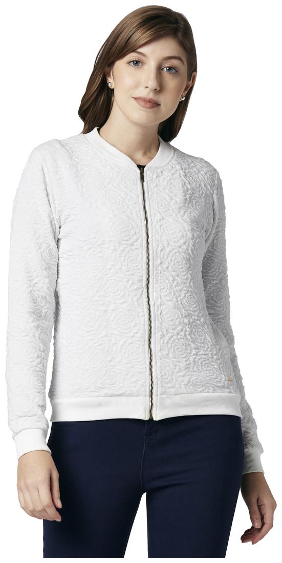 

Park Avenue Women Self Design Regular Jacket - White