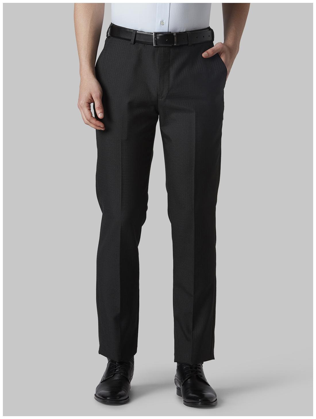

Park Avenue Men Checked Regular Fit Formal Trouser - Grey