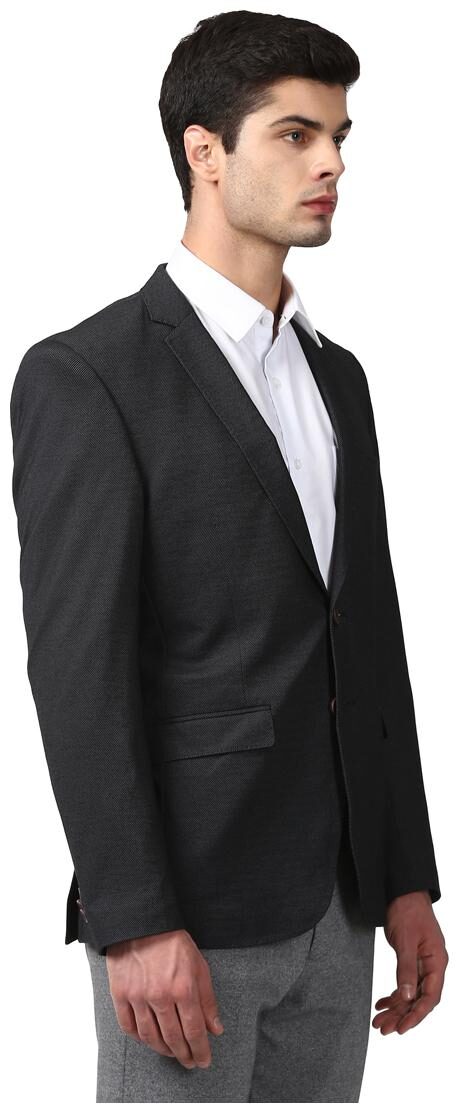 

Park Avenue Men Black Solid Regular fit Single Breasted Blazer