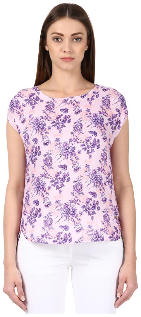 

Park Avenue Printed Blended Purple Regular Fit Round Neck Sleeveless Tops Tunics