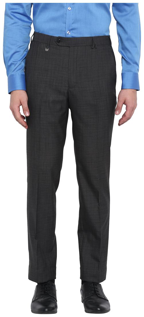 

Park Avenue Men Checked Slim Fit Formal Trouser - Grey