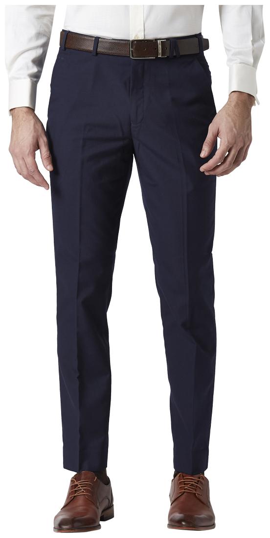 

Park Avenue Men Solid Regular Fit Formal Trouser - Blue