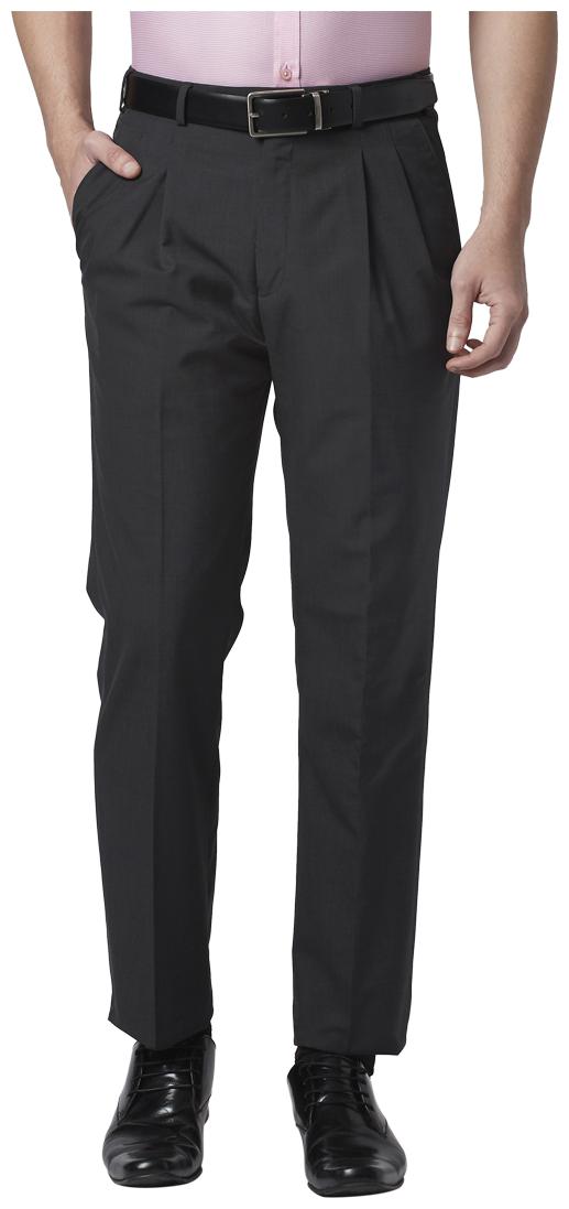 

Park Avenue Men Solid Regular Fit Formal Trouser - Grey