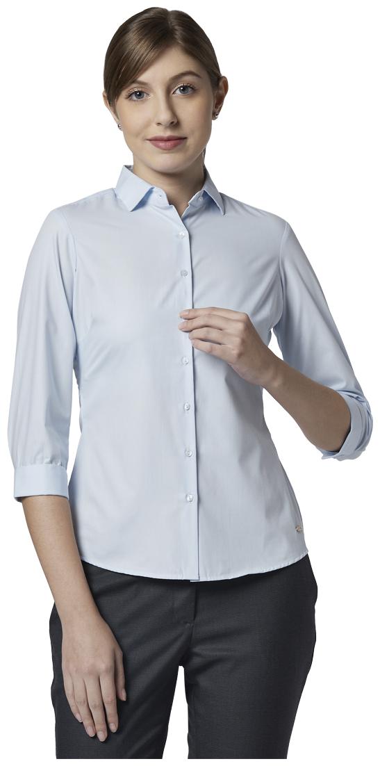 

Park Avenue Women Blue Solid Regular Fit Shirt