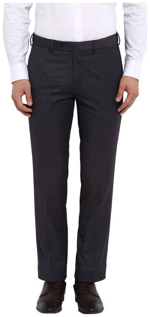 

Park Avenue Men Solid Regular Fit Formal Trouser - Grey