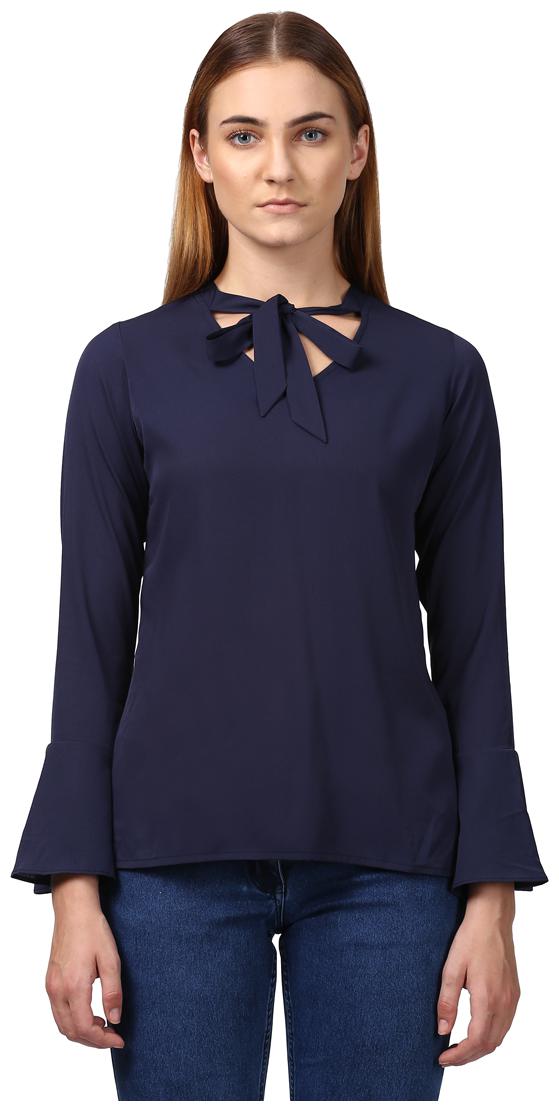 

Park Avenue Women Solid Regular top - Blue