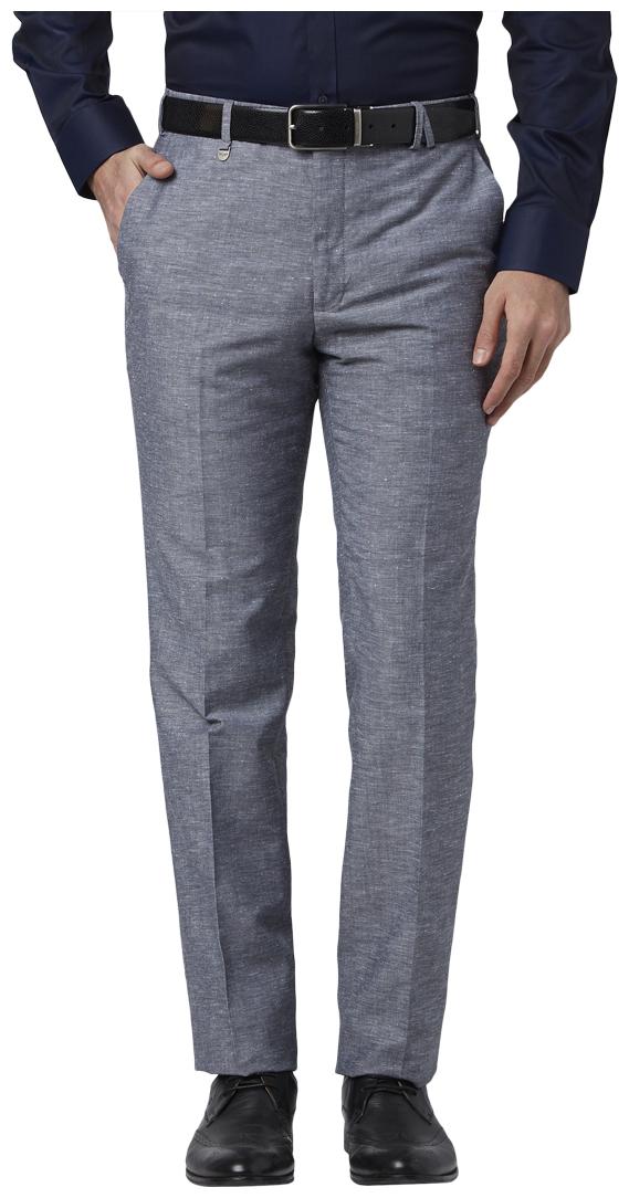 

Park Avenue Men Solid Slim Fit Formal Trouser - Grey