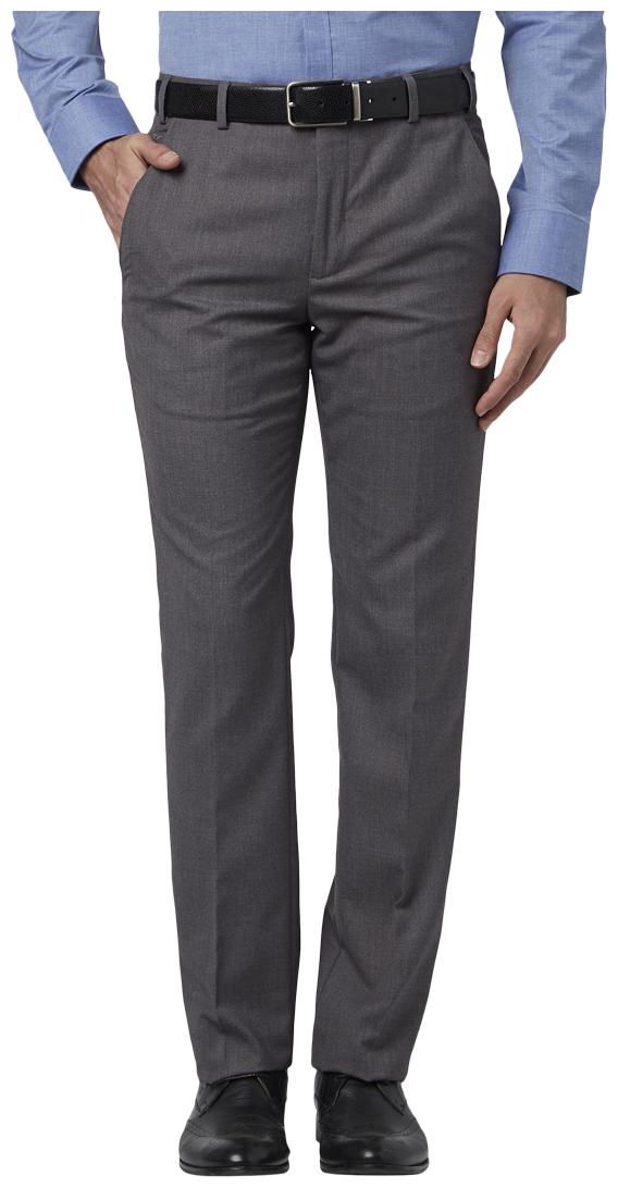 

Park Avenue Men Solid Slim Fit Formal Trouser - Grey