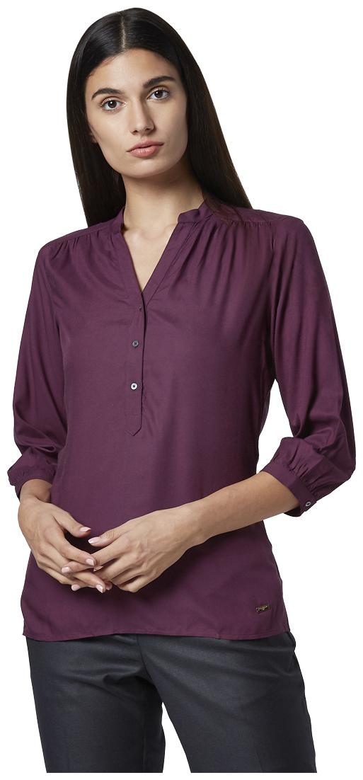 

Park Avenue Women Solid Regular top - Purple
