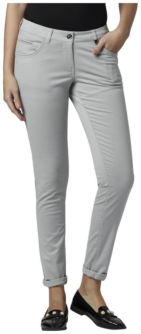 

Park Avenue Women Grey Slim fit Regular trousers