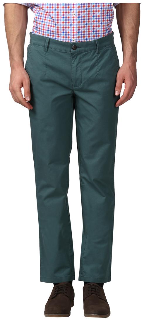 

Park Avenue Men Green Solid Slim fit Regular trousers