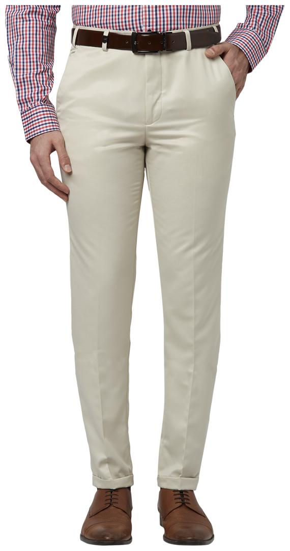 

Park Avenue Men Solid Regular Fit Formal Trouser - White