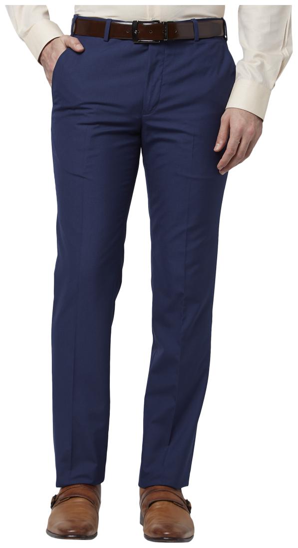 

Park Avenue Men Solid Slim Fit Formal Trouser - Blue