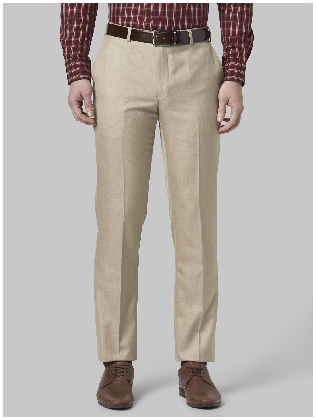 

Park Avenue Men Solid Regular Fit Formal Trouser - Beige