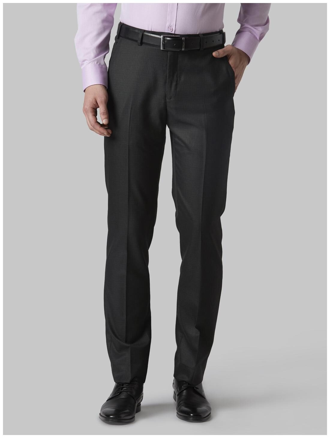 

Park Avenue Men Checked Regular Fit Formal Trouser - Grey