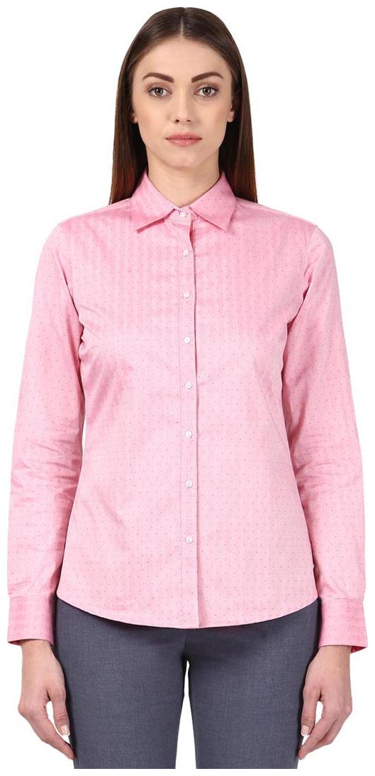 

Park Avenue Women Pink Printed Slim Fit Shirt