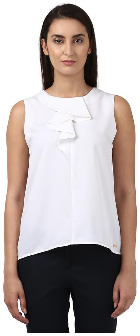 

Park Avenue Women Solid Regular top - White