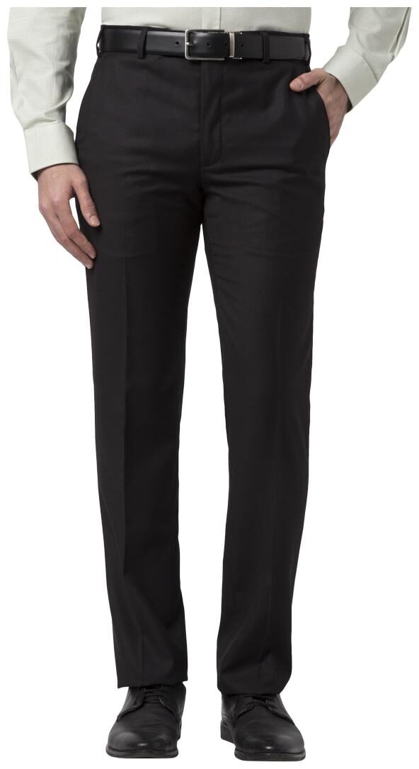 Buy Park Avenue Men Solid Slim Fit Formal Trouser - Black Online at Low ...