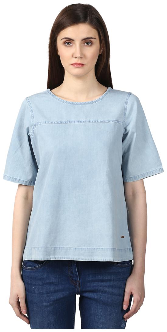 

Park Avenue Women Printed A-line top - Blue