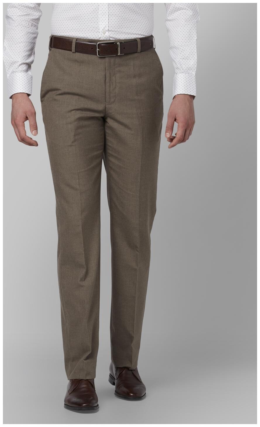 

Park Avenue Men Solid Regular Fit Formal Trouser - Beige