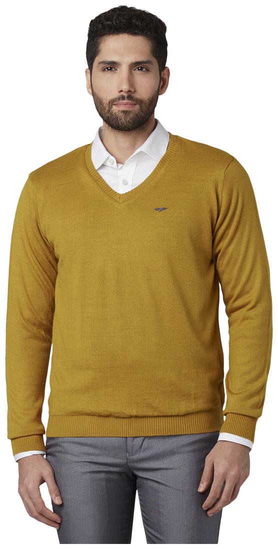 

Park Avenue Men Yellow V neck Pullover
