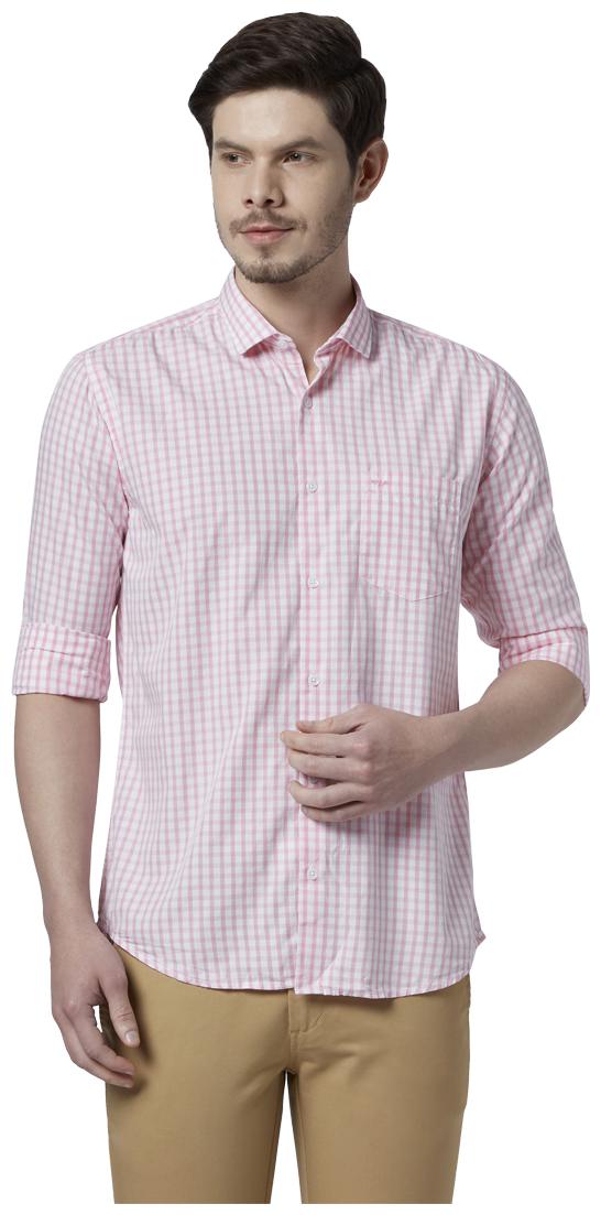 

Park Avenue Men Red Checked Slim Fit Casual Shirt