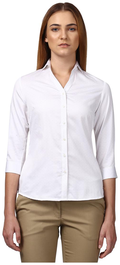

Park Avenue Women Women White Printed Regular Fit Shirt