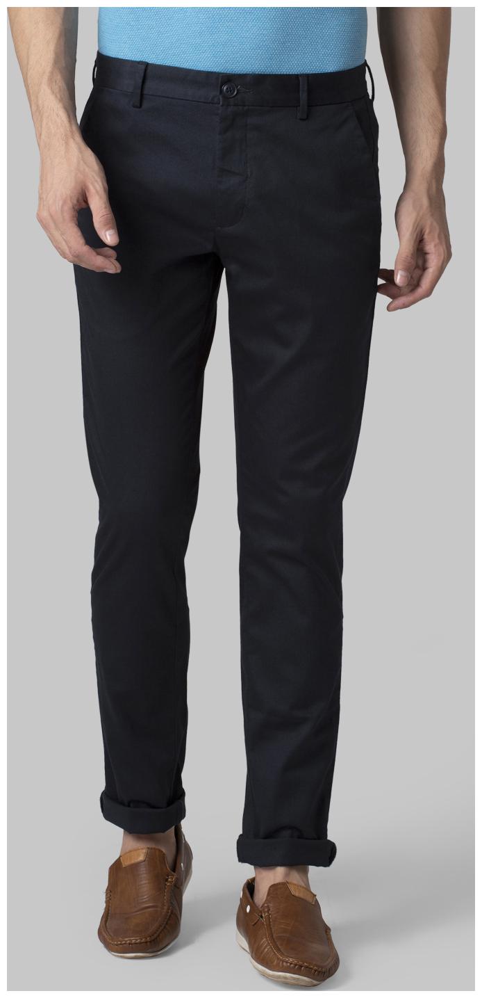 

Park Avenue Men Blue Solid Regular fit Wrinkle free Regular trousers