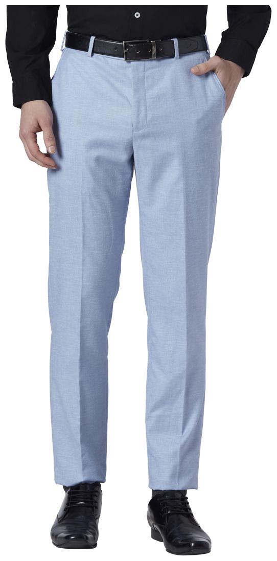 

Park Avenue Men Solid Regular Fit Formal Trouser - Blue