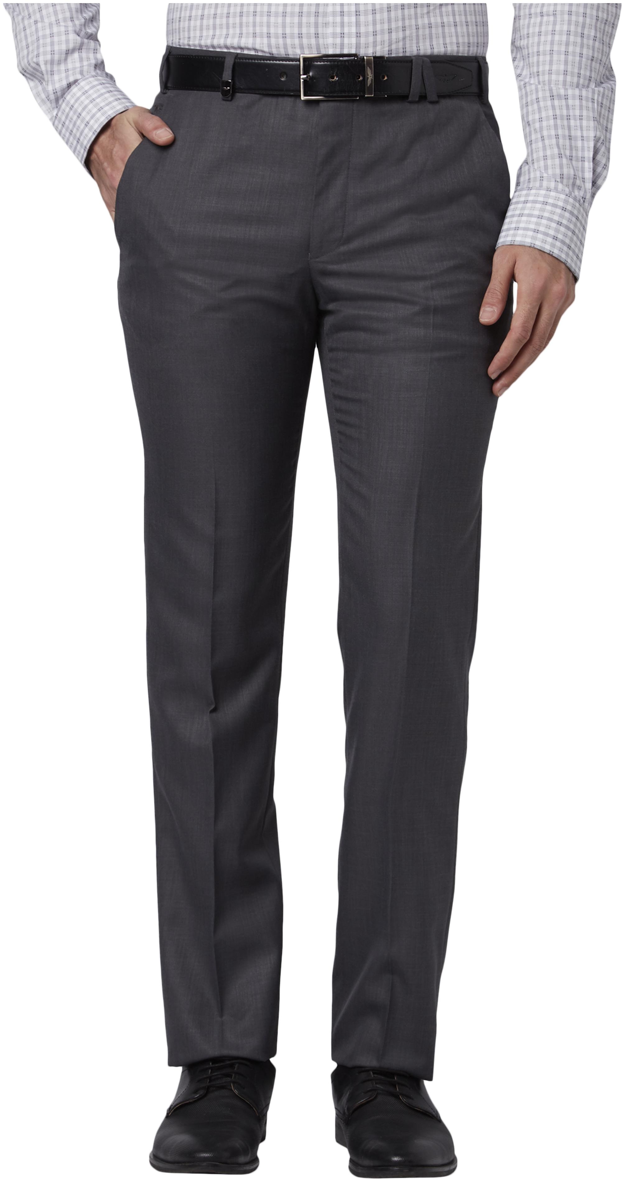 

Park Avenue Men Solid Regular Fit Formal Trouser - Grey