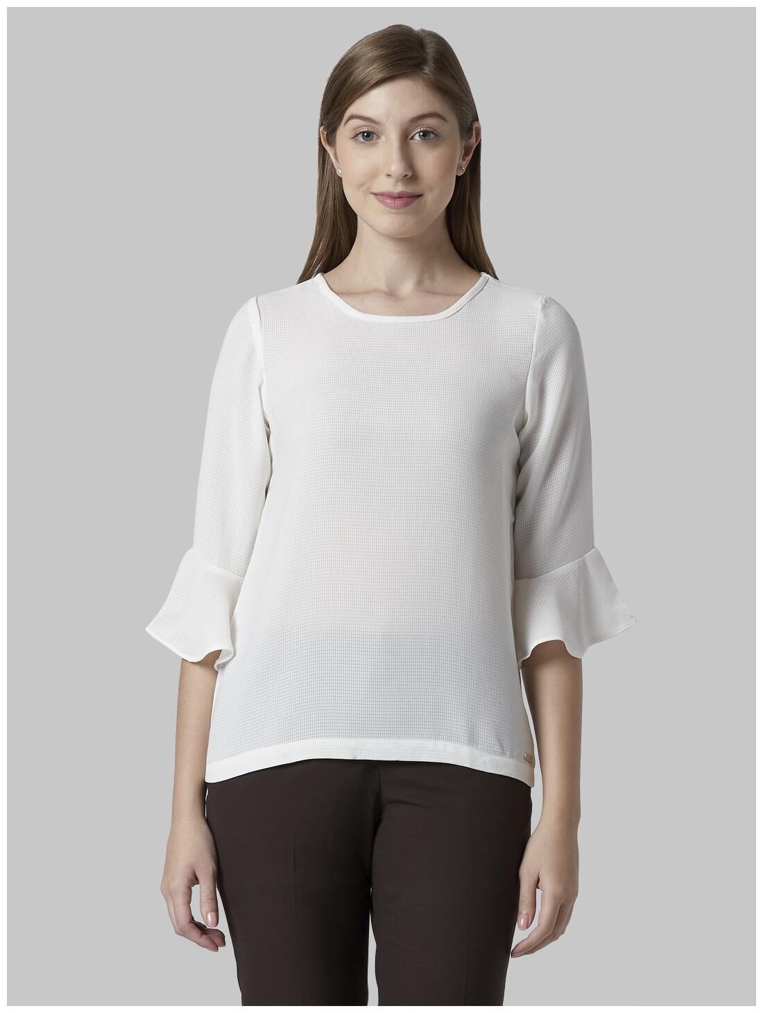 

Park Avenue Women Solid Regular top - White